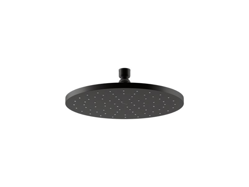 KOHLER K-13689-BL Matte Black Contemporary round 10" single-function rainhead, 2.5 gpm