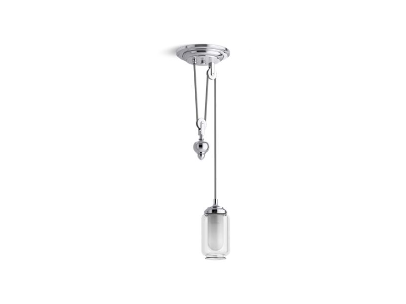 KOHLER K-22654-PE01-CPL Polished Chrome Artifacts One-light adjustable pendant