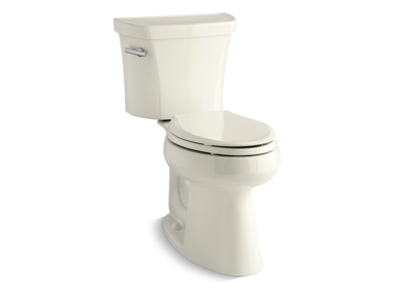 KOHLER K-3889-U-96 Biscuit Highline Two-piece elongated 1.28 gpf chair height toilet with insulated tank and 10" rough-in