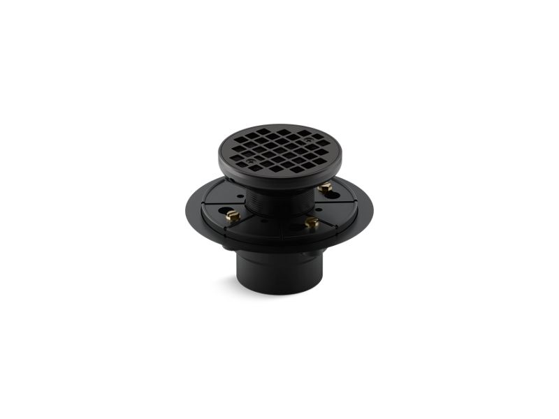 KOHLER K-9135-BL Matte Black Clearflo Round design tile-in shower drain