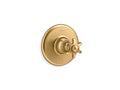 KOHLER K-TS72767-3M-2MB Vibrant Brushed Moderne Brass Artifacts Rite-Temp valve trim with prong handle