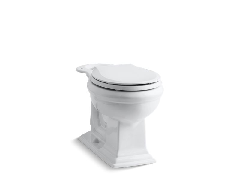KOHLER K-4387-0 White Memoirs Round-front chair height toilet bowl