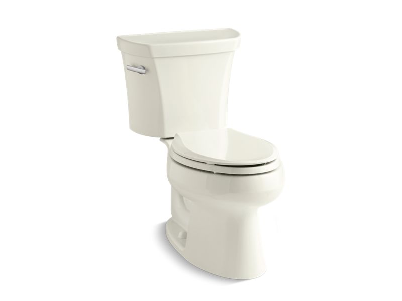 KOHLER K-3998-T-96 Wellworth Two-Piece Elongated Toilet, 1.28 Gpf In Biscuit