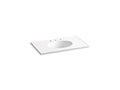 KOHLER Ceramic/Impressions K-2798-8-0 White 37" Vitreous china vanity top with integrated oval sink