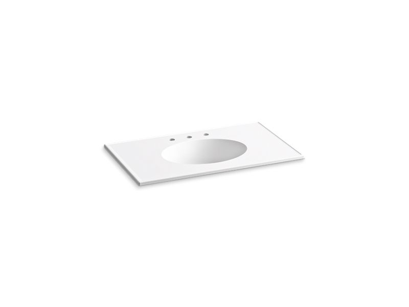 KOHLER Ceramic/Impressions K-2798-8-0 White 37" Vitreous china vanity top with integrated oval sink