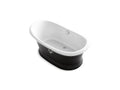 KOHLER K-21000-P5D-0 Artifacts 66-1/8" x 32-1/2" freestanding bath with Iron Black exterior and decorative border