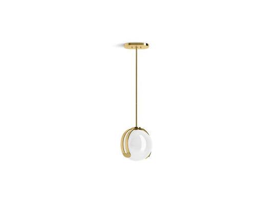 KOHLER K-32379-PE01-2PL Polished Brass Kraga 10" one-light pendant