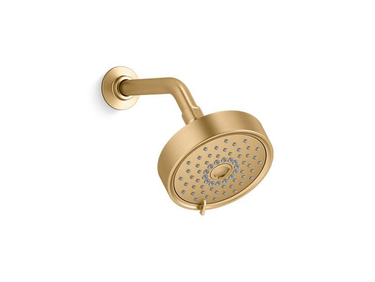 KOHLER K-22170-G-2MB Vibrant Brushed Moderne Brass Purist 1.75 gpm multifunction showerhead with Katalyst air-induction technology