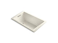 KOHLER K-1849-VBW-96 Underscore 60" X 36" Drop-In Vibracoustic Bath With Bask Heated Surface In Biscuit
