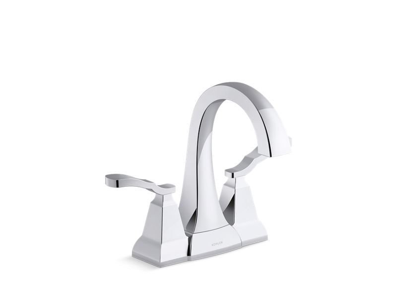 KOHLER K-R30997-4D-CP Ridgeport Centerset bathroom sink faucet, 1.2 gpm In Polished Chrome