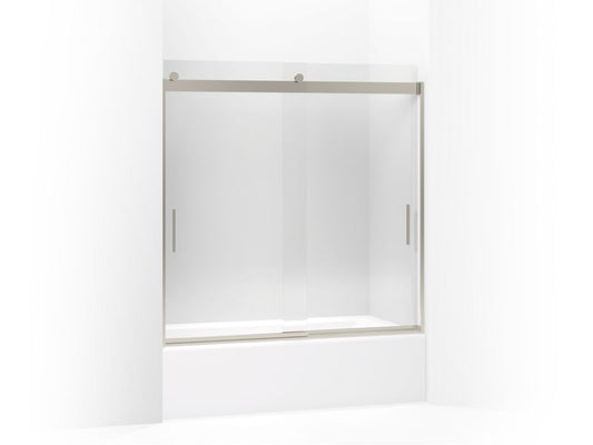 KOHLER K-706001-L-MX Levity Sliding bath door, 59-3/4" H x 54 - 57" W, with 1/4" thick Crystal Clear glass