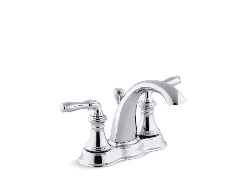 KOHLER K-393-N4-CP Polished Chrome Devonshire Centerset bathroom sink faucet