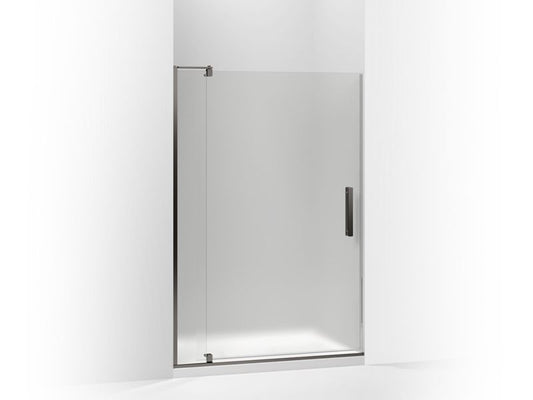 KOHLER K-707546-D3-ABZ Revel Pivot shower door, 74" H x 39-1/8 - 44" W, with 5/16" thick Frosted glass