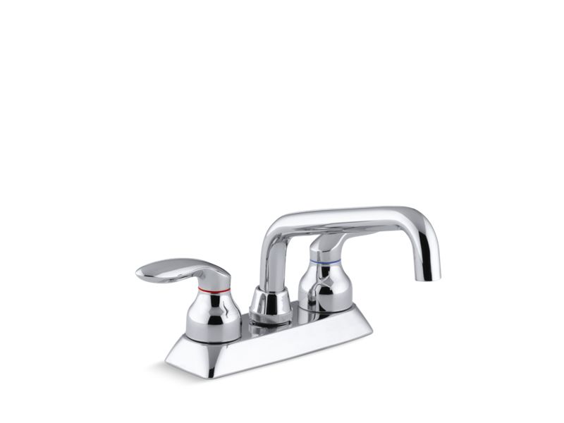 KOHLER K-15270-4-CP Coralais utility sink faucet with lever handles