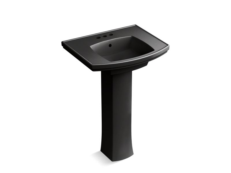 KOHLER K-24050-4-7 Kelston Pedestal bathroom sink with 4" centerset faucet holes