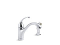 KOHLER K-10416-CP Forte 2-hole kitchen sink faucet with 9-1/16" spout, matching finish sidespray