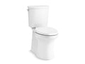 KOHLER Irvine K-20450-0 White Two-piece elongated toilet with skirted trapway, 1.28 gpf