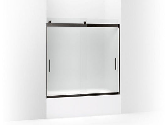 KOHLER K-706001-D3-ABZ Levity Sliding bath door, 59-3/4" H x 54 - 57" W, with 1/4" thick Frosted glass