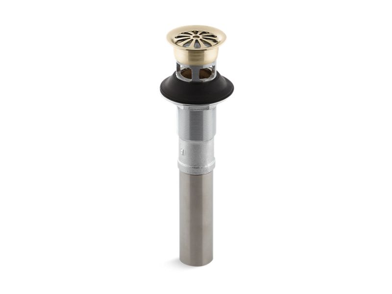 KOHLER K-7129-A-AF Bathroom Sink Grid Drain With Overflow In Vibrant French Gold