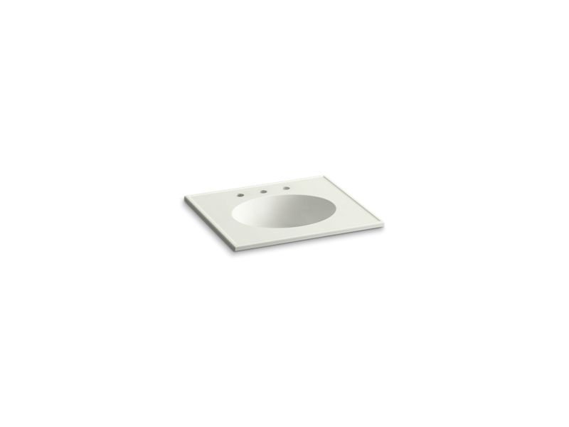 KOHLER K-2791-8-G82 Ceramic/Impressions 25" oval vanity-top bathroom sink with 8" widespread faucet holes