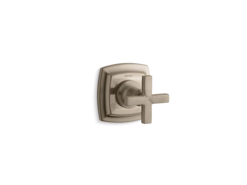 KOHLER K-T16242-3-BV Margaux Valve trim with cross handle for transfer valve, requires valve