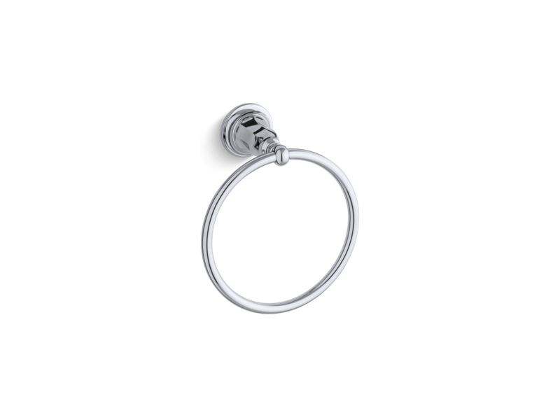 KOHLER K-13507-CP Polished Chrome Kelston Towel ring