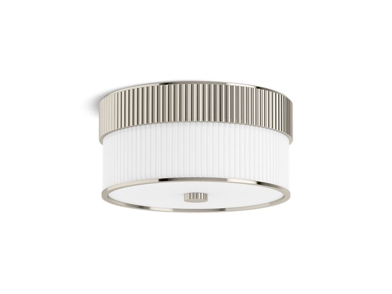 KOHLER K-27436-FM03-SNL Polished Nickel Tresdoux Flush-mount light