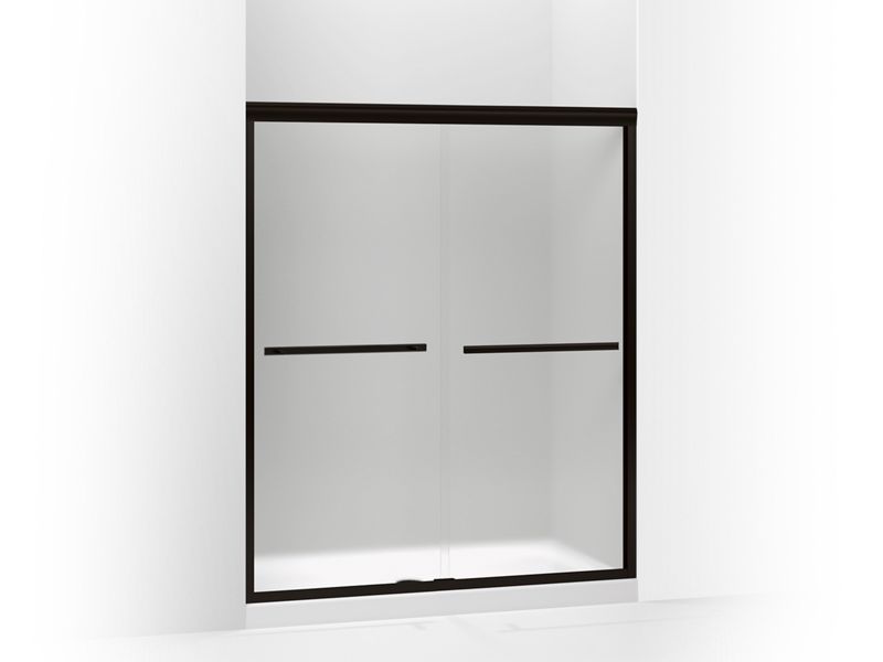 KOHLER K-709064-D3-ABZ Gradient Sliding shower door, 70-1/16" H x 56-5/8 - 59-5/8" W, with 1/4" thick Frosted glass