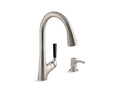 KOHLER K-R562-SD-VS Malleco Pull-down kitchen sink faucet with two-function sprayhead In Vibrant Stainless