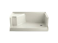 KOHLER K-9496-96 Memoirs 60" x 36" single threshold right-hand drain shower base with integral seat at left