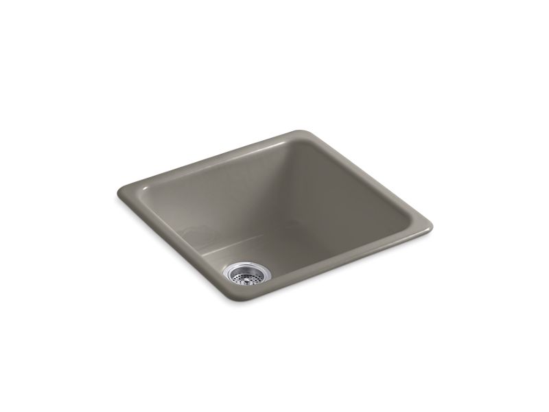 KOHLER K-6587-K4 Iron/Tones 20-7/8" x 20-7/8" x 10" Top-mount/undermount single-bowl kitchen sink