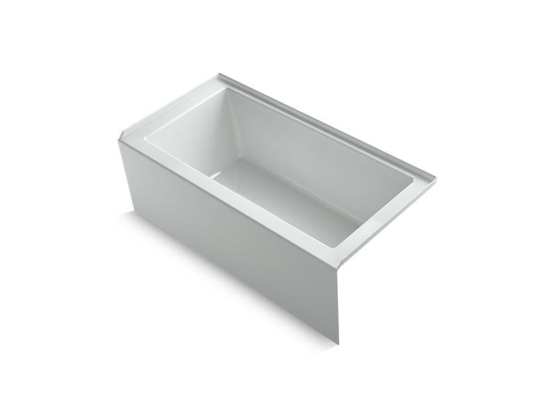 KOHLER K-1956-RA-95 Ice Grey Underscore 60" x 30" alcove bath with integral apron, integral flange and right-hand drain