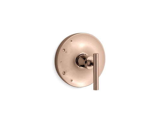 KOHLER K-TS14423-4-RGD Purist Rite-Temp Valve Trim With Lever Handle In Vibrant Rose Gold