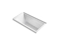 KOHLER K-1167-GHVR-0 Underscore 60" X 30" Alcove Vibracoustic Bath With Heated Bubblemassage, Right Drain In White