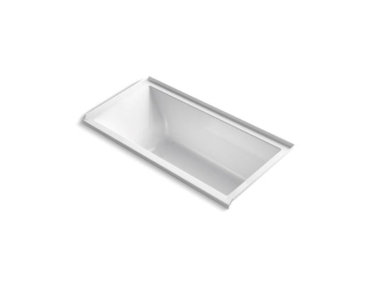 KOHLER K-1167-GHVR-0 Underscore 60" X 30" Alcove Vibracoustic Bath With Heated Bubblemassage, Right Drain In White