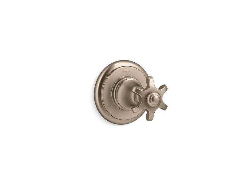 KOHLER K-T72770-3M-BV Vibrant Brushed Bronze Artifacts MasterShower transfer valve trim with prong handle