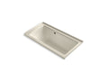 KOHLER Archer K-1947-GHRW-47 Almond 60" x 30" alcove Heated BubbleMassage air bath with Bask heated surface, right drain