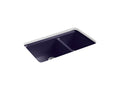 KOHLER K-8669-5UA3-DGB Riverby 33" Undermount Double-Bowl Workstation Kitchen Sink In Indigo Blue