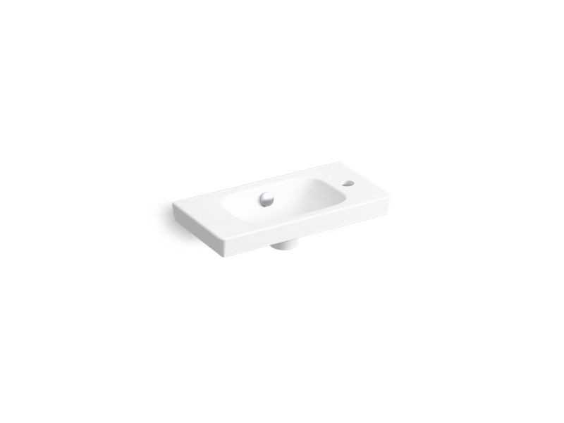 KOHLER K-80179-R-0 White ModernLife Wall-mount bathroom sink