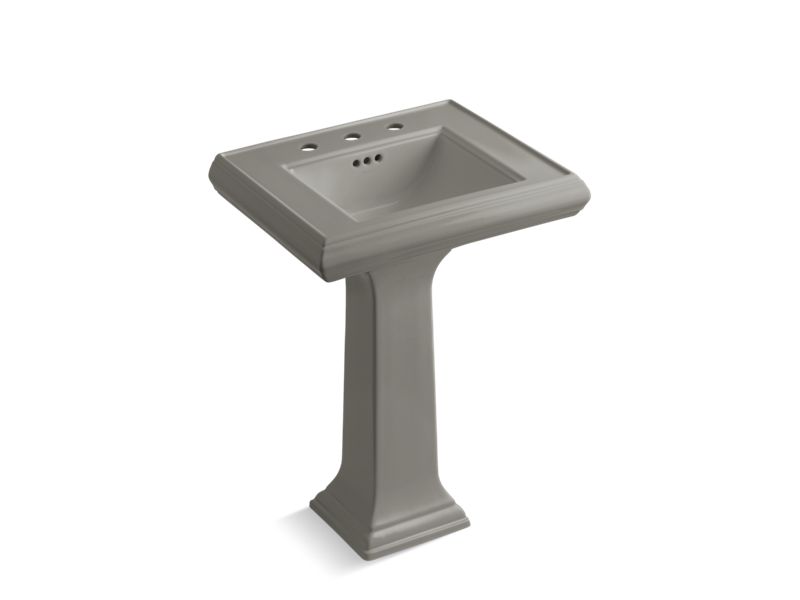 KOHLER K-2238-8-K4 Memoirs Classic Classic 24" pedestal bathroom sink with 8" widespread faucet holes