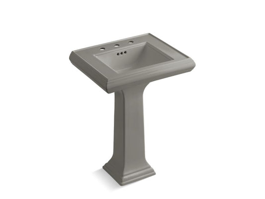 KOHLER K-2238-8-K4 Memoirs Classic Classic 24" pedestal bathroom sink with 8" widespread faucet holes