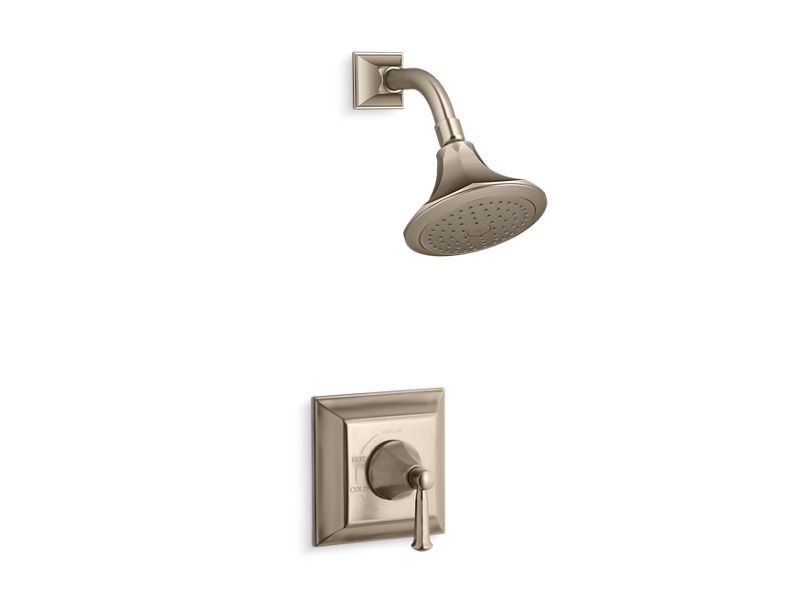 KOHLER K-TS462-4S-BV Memoirs Stately Rite-Temp shower valve trim with lever handle and 2.5 gpm showerhead