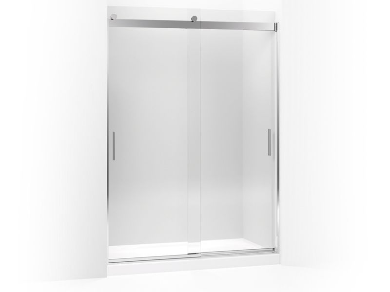 KOHLER K-706165-L-SHP Levity Sliding shower door, 82" H x 56-5/8 - 59-5/8" W, with 5/16" thick Crystal Clear glass