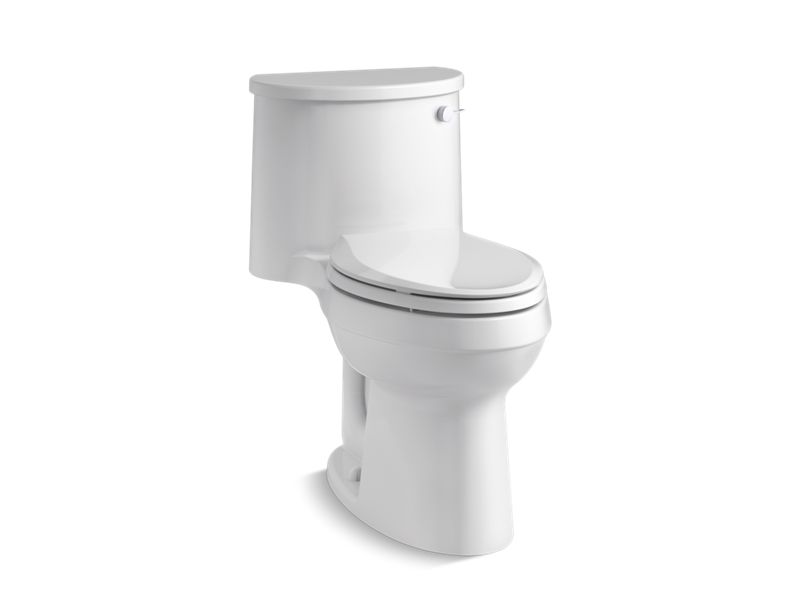 KOHLER K-3946-RA-0 White Adair One-piece elongated chair height 1.28 gpf chair-height toilet with right-hand trip lever, and Quiet-Close seat