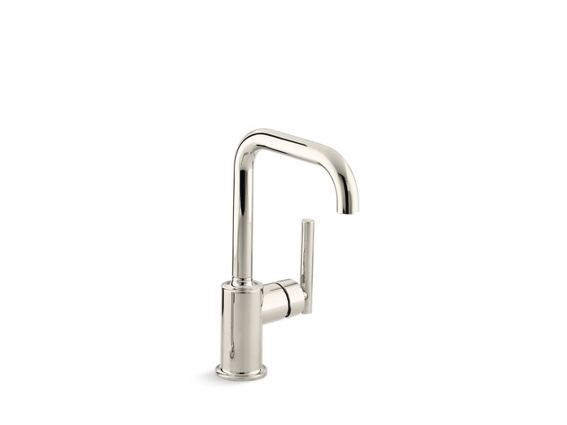 KOHLER K-7509-SN Vibrant Polished Nickel Purist Single-handle bar sink faucet