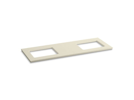 KOHLER K-5461-S34 Solid/Expressions 61" vanity-top with double Verticyl rectangular cutout