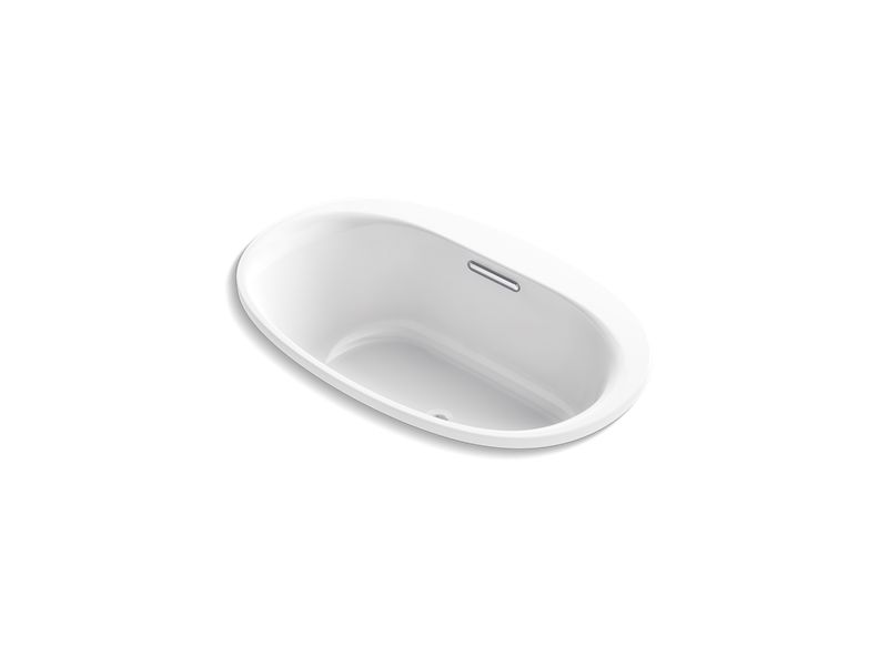KOHLER K-5714-VBW-0 Underscore 59-3/4" X 35-3/4" Drop-In Vibracoustic Bath With Bask Heated Surface In White