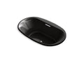 KOHLER K-5718-VB-7 Underscore 71-1/2" X 41-9/16" Drop-In Vibracoustic Bath In Black Black