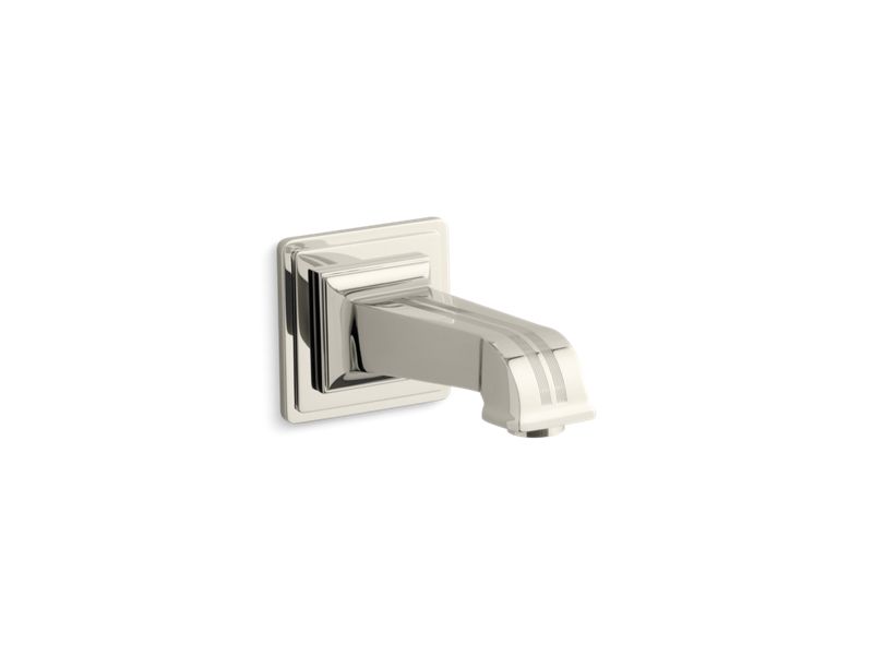 KOHLER K-13139-B-SN Pinstripe wall-mount 6-7/8" non-diverter bath spout