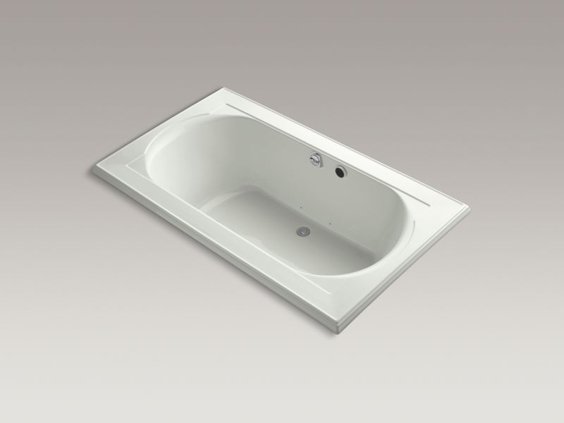 KOHLER K-1418-GH-NY Memoirs 72" x 42" Heated BubbleMassage air bath with center rear drain